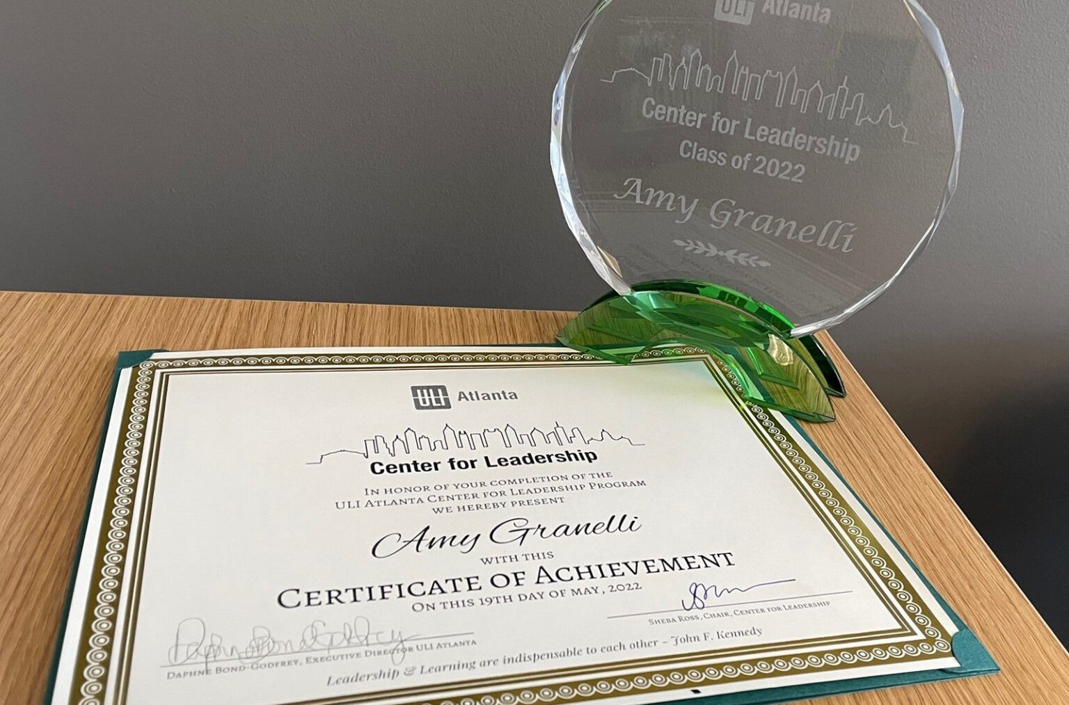 Amy Granelli graduates from ULI Atlanta’s Center for Leadership!